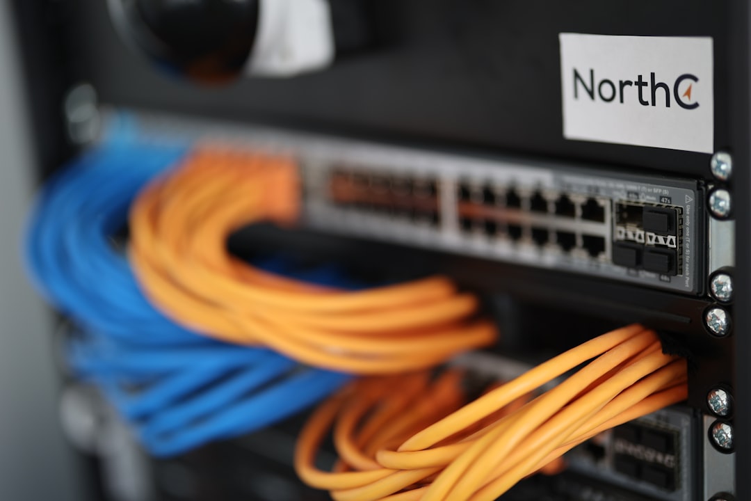A network switch, close up